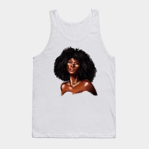 Black Queen & Natural Hair unapologetically Black Tank Top by Ebony Rose 